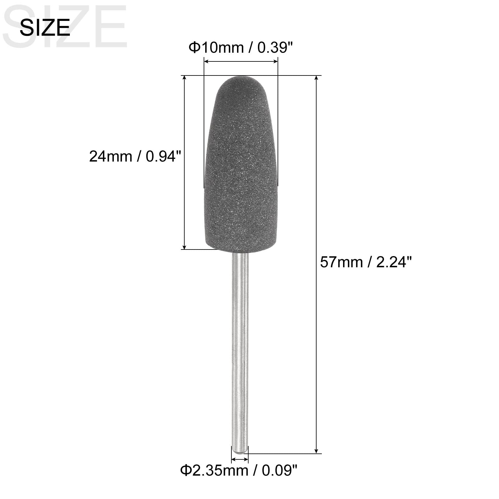 3pcs Pierres Abrasives Montées 80 Grains - Tête Meulage 6mm Pour Outils Rotatifs