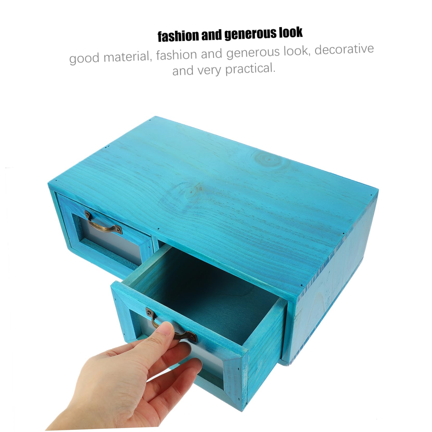 Holzschrank mit 2 Ders nizer für Make-up, Vani und Schreibtisch, schneller Zugriff, Home Sto SolutDesign für Heimdekoration