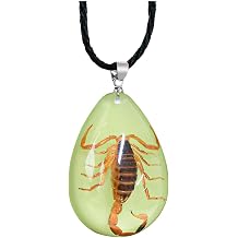 Handmade Resin Necklaces For Women Men Bug Necklace Glow In The Dark Necklaces Cool Pendant Necklaces For Men Weird Insect Necklace Braided Leather Necklace For Men Waterproof Woven Wax Rope Necklaces