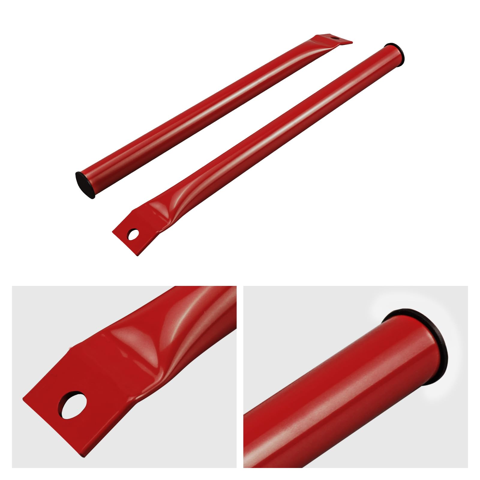 Bevinsee Barres d'accolade en V compatibles avec les séries 3 E90/E91/E92/E93 2006-2013, grille avant en acier haute résistance uniquement pour série E9X, revêtement en poudre, rouge