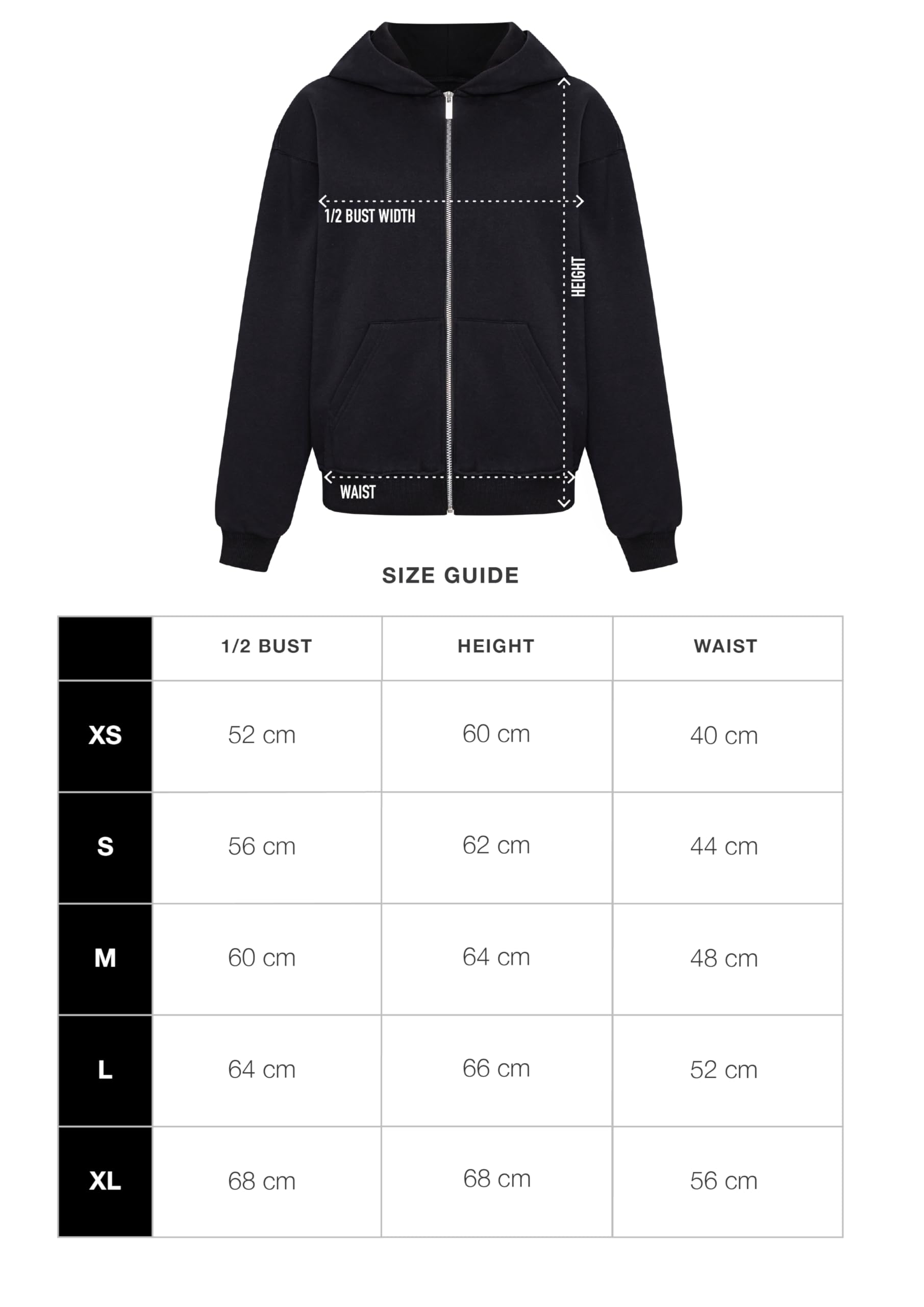 Style & Republic Damen Cropped Zip Hoodie aus Baumwollfleece – Oversized Fit, RIPP-Details, gemütlich, Hochwertig & stylisch mit Reißverschluss