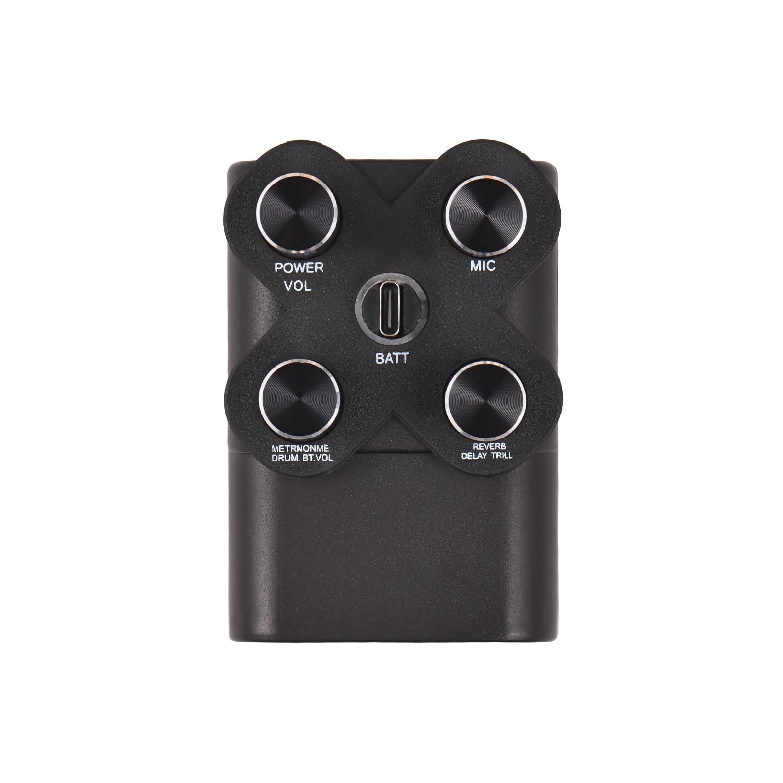 Pickup di chitarra set BT Pickup a vibrazione abilitata con metronomo della batteria incorporato Funzione tremolo per la pratica della chitarra acustica ABS Black 8 x 5,5 x 6cm