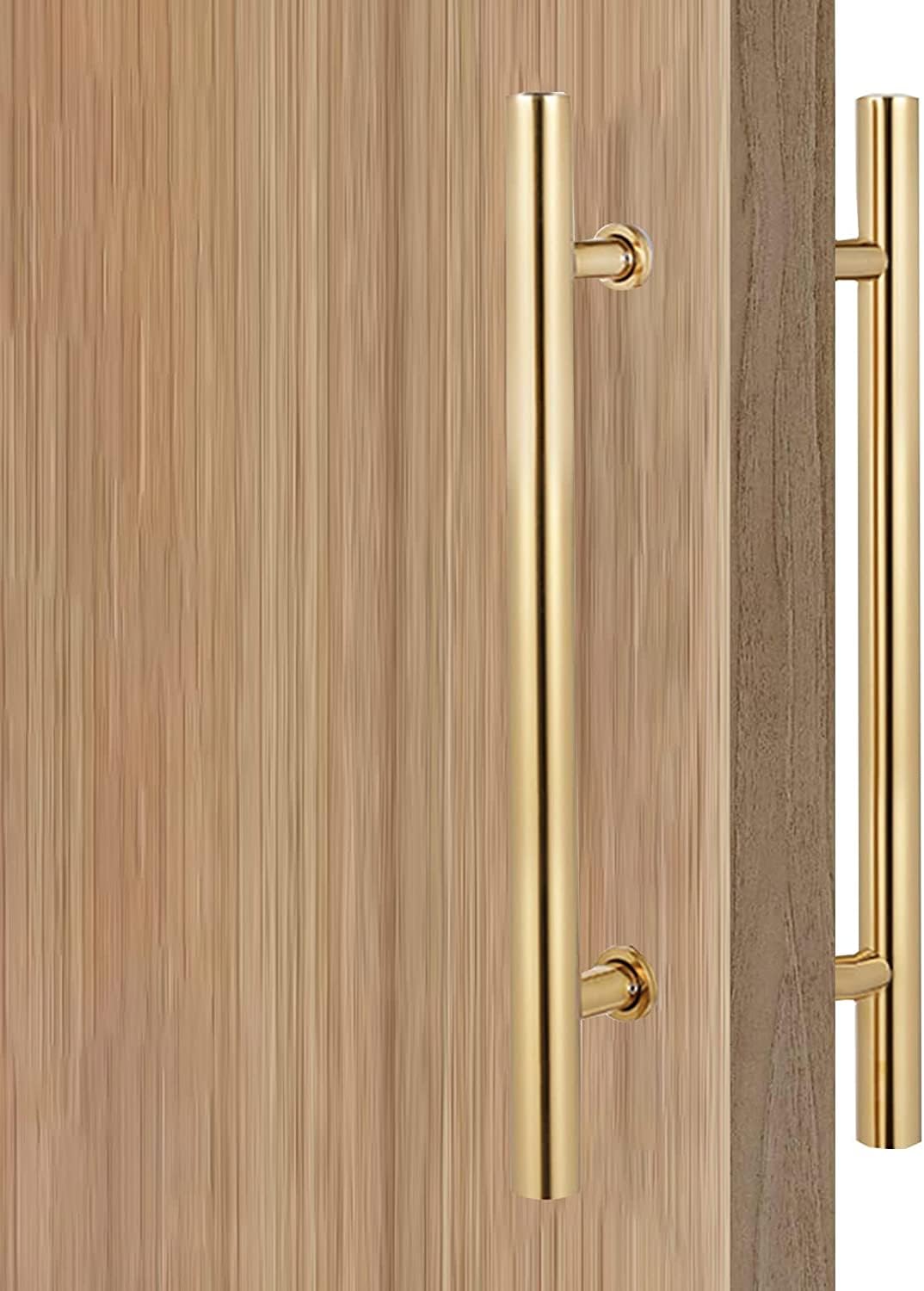 MXXQRHF Sliding Glass Door Handle Kit - Flush Pull Handles for Internal/External Entry, Double-Sided Design, Commercial Push Bar, Durable and Stylish Glass Door Hardware