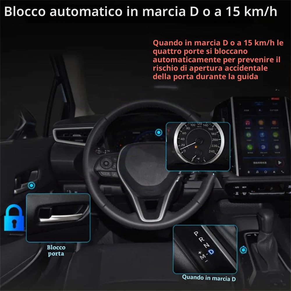 OBD Car Door Auto Speed Lock Sblocco intelligente Modulo Dispositivo Accessori per Toyota CHR 2010-2022 Plug and Play