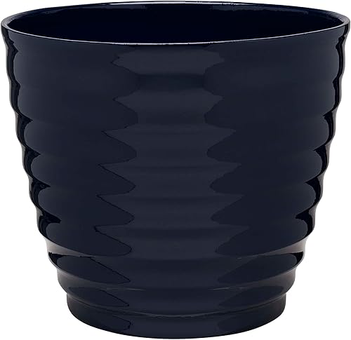 Southern Patio Maceta de resina de colmena de 14" para interiores, 19.03 cuartos de galón de capacidad