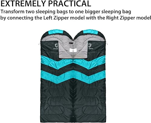 Miniatura 3 de Gold Armour Sacos de dormir para adultos, niños, niñas, mochileros, senderismo, campamento, clima frío y cálido 4 estaciones, uso en interiores y
