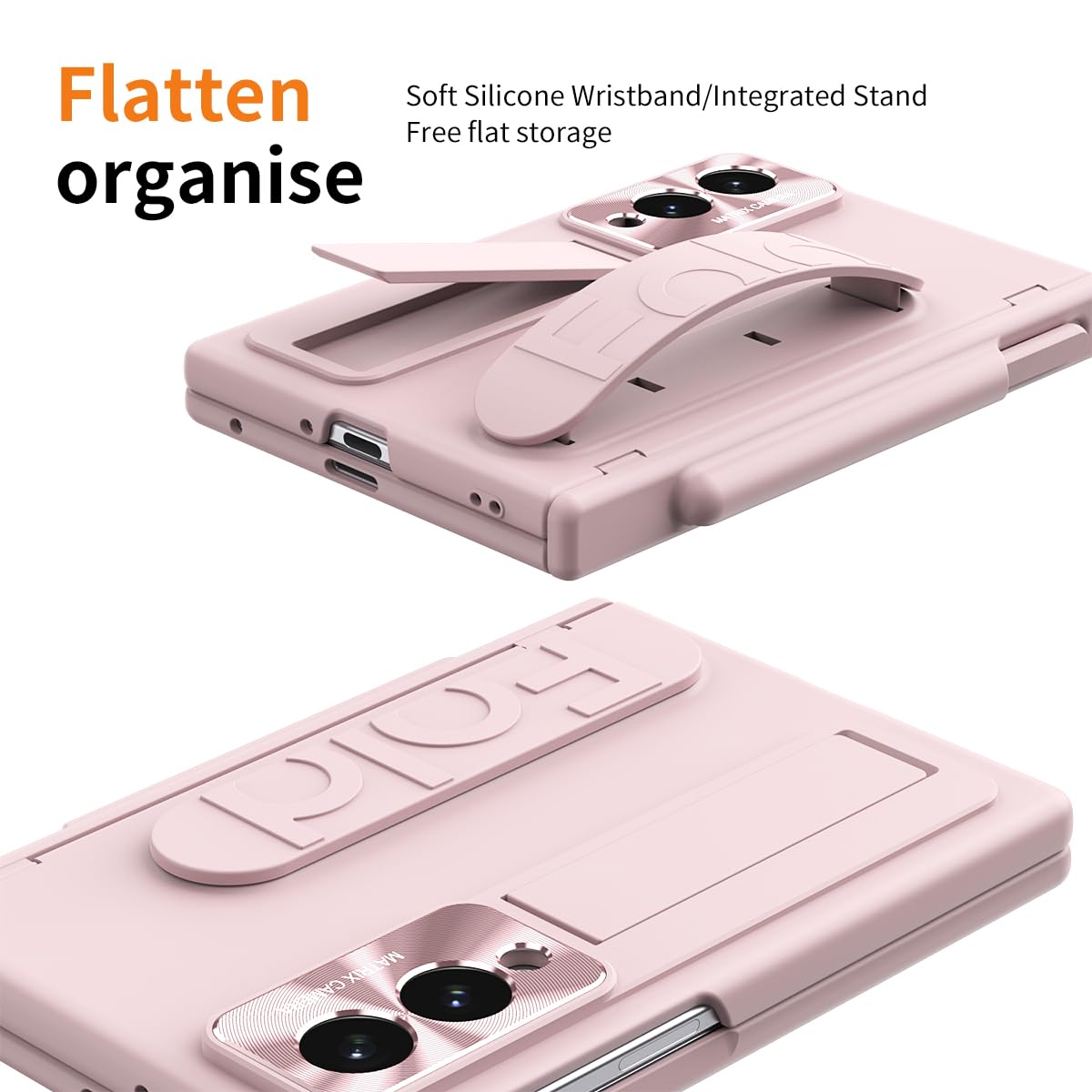 Unichthy Custodia antiscivolo per Samsung Galaxy Z Fold 8 2026, rosa
