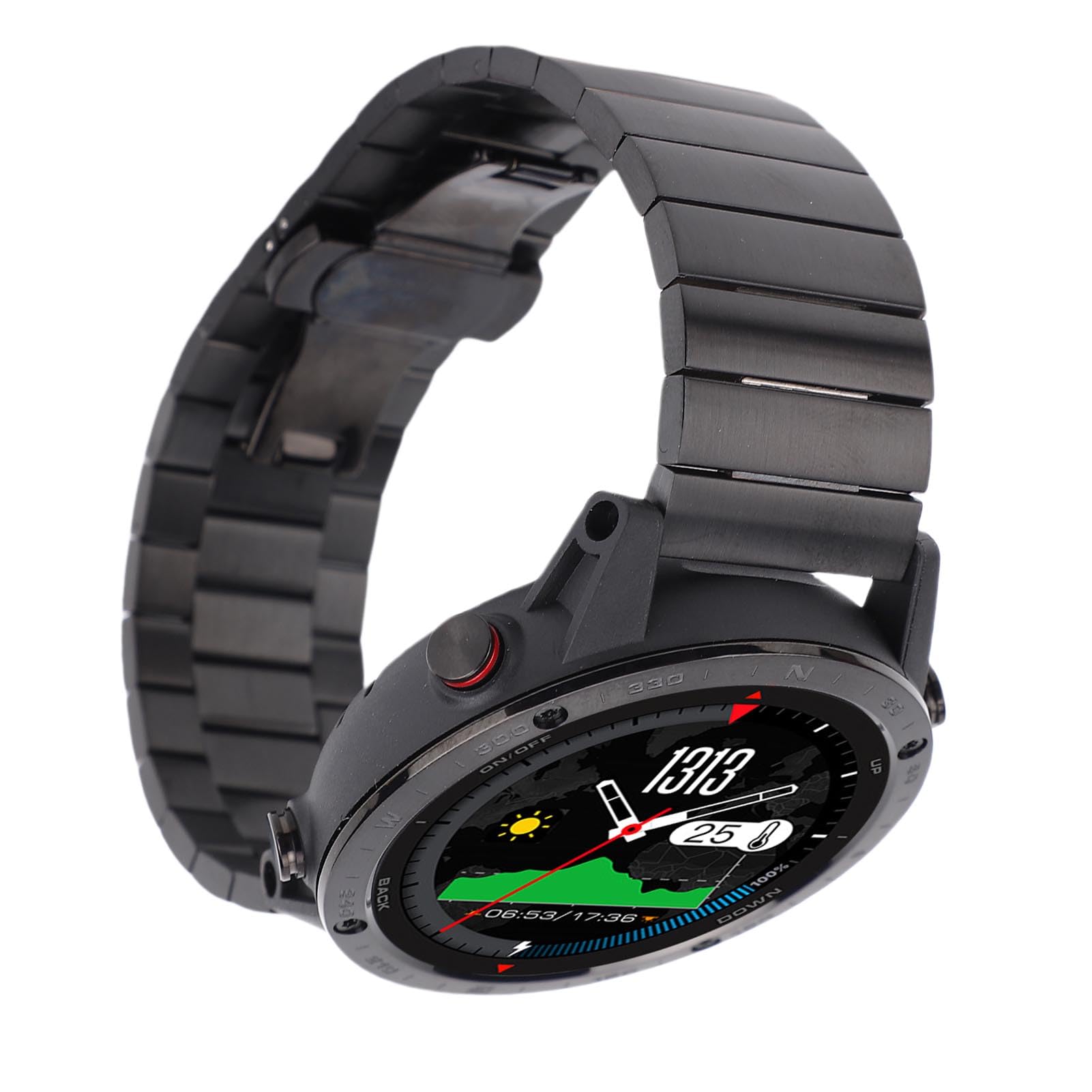 Haofy Smartwatch Sportivo da Uomo con Touchscreen Rotondo da 1,3 Pollici, Monitoraggio del Fitness Impermeabile per Immersioni e Corsa, Design in Lega Ti