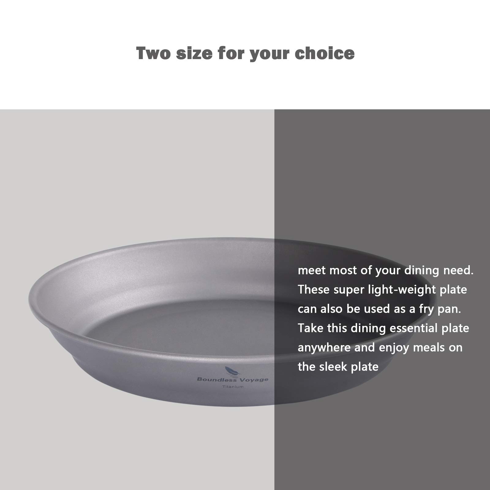 Titanium Plates Camping Boundless Voyage Titanium Dish Plate With Mesh Bag Outdoor Titanium Dishware And Utensils Mess Kit Titanium Single-Walled Bowl For Camping Backpack Hiking1 Backpacking Utensils