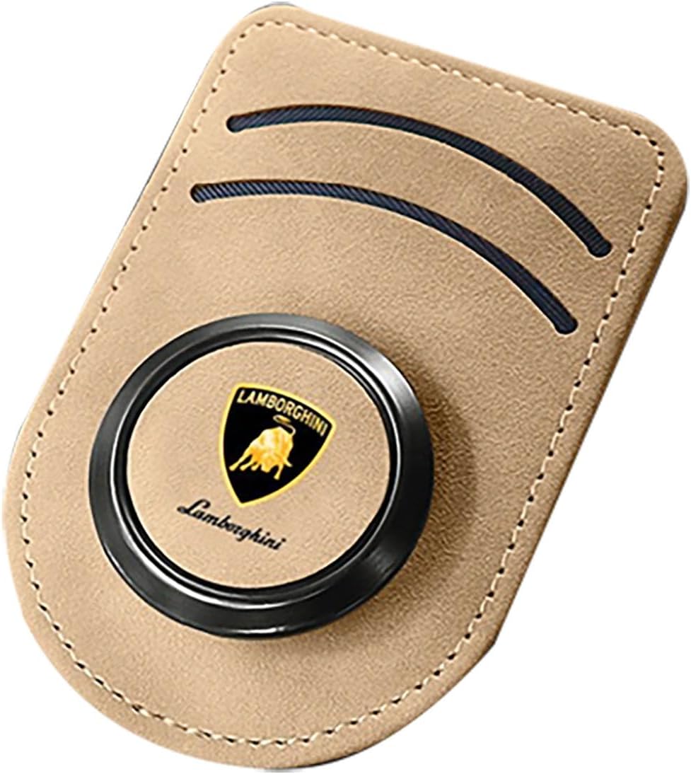 Sunglasses Holder for Lamborghini LM001 1980-1983, Suede Leather Eyeglass Holder, Car Sun Visor Glasses, Portable Clip Auto, Car accessories,Beige
