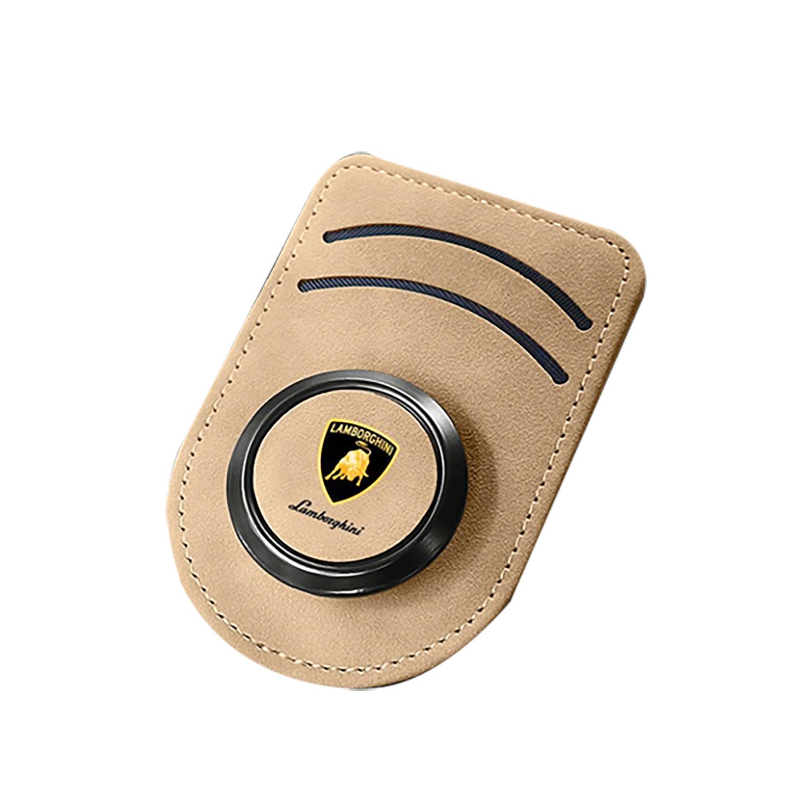 Sunglasses Holder for Lamborghini LM001 1980-1983, Suede Leather Eyeglass Holder, Car Sun Visor Glasses, Portable Clip Auto, Car accessories,Beige