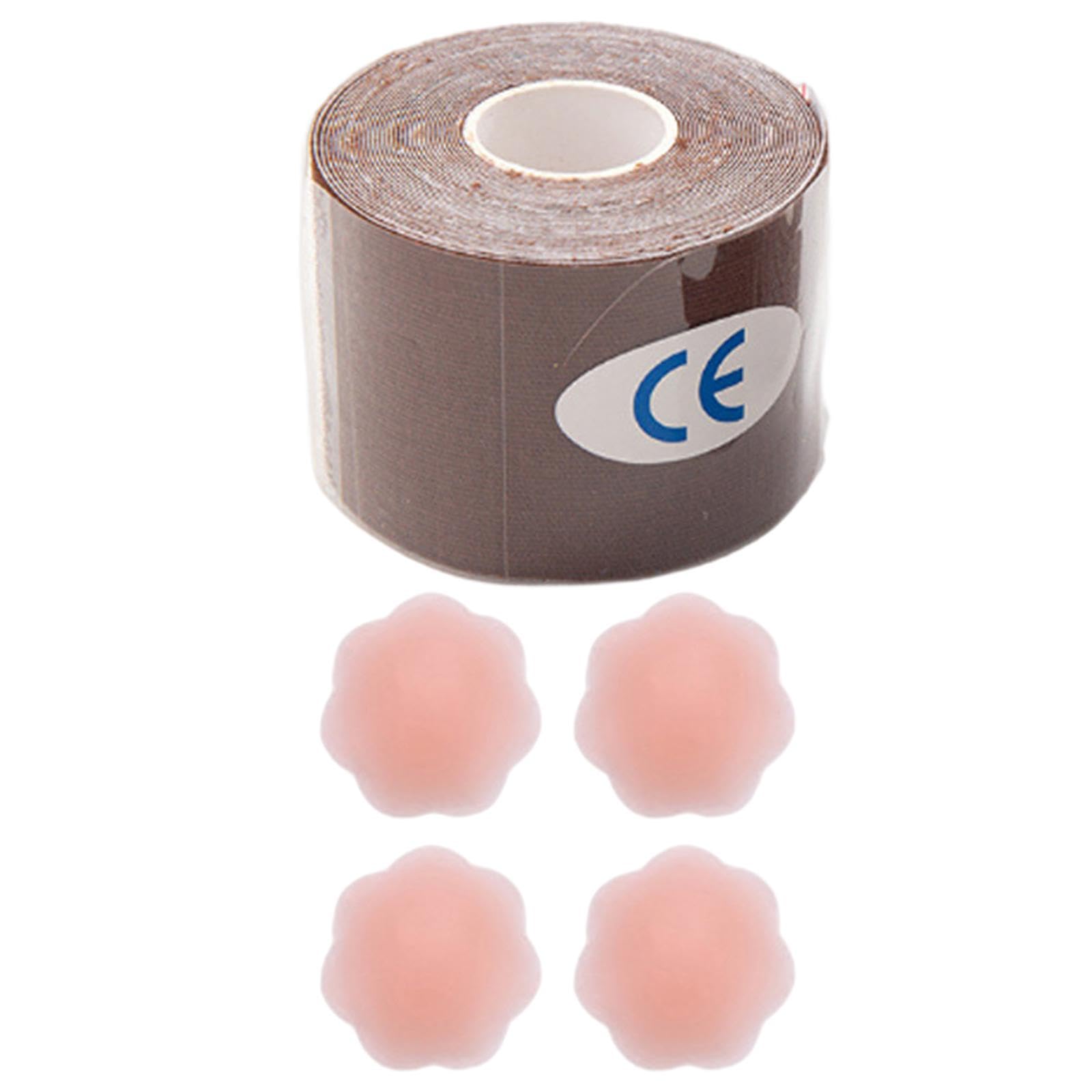 Breast Tape Sweatproof 5M Chest Sticker Women Breast Cover for Wedding Dress Dark Coffee 2.5cm-image-20