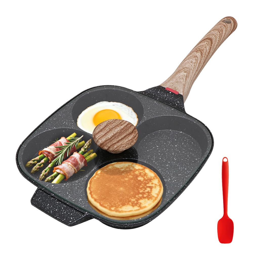 Photo 1 of Bobikuke 4-Cup Nonstick Egg Frying Pan with Lid - Black