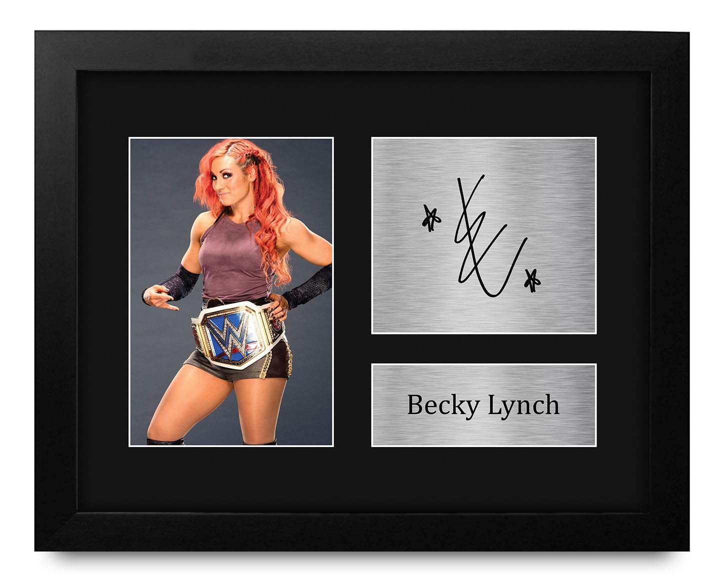 ベッキーリンチwweサイン色紙 Amazon.com: HWC Trading Becky Lynch Framed Gift Signed Printed