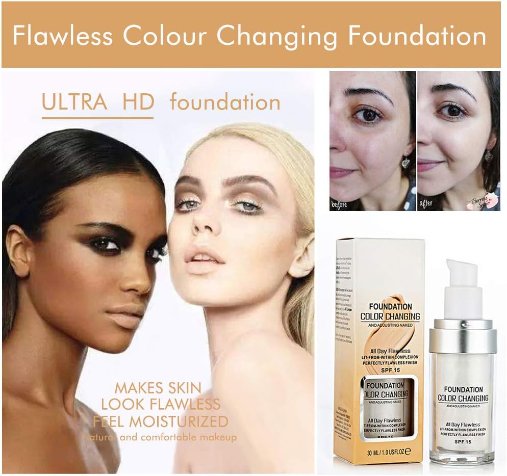 Flawless Colour Changing Foundation Makeup, 2 Pack - Image 5