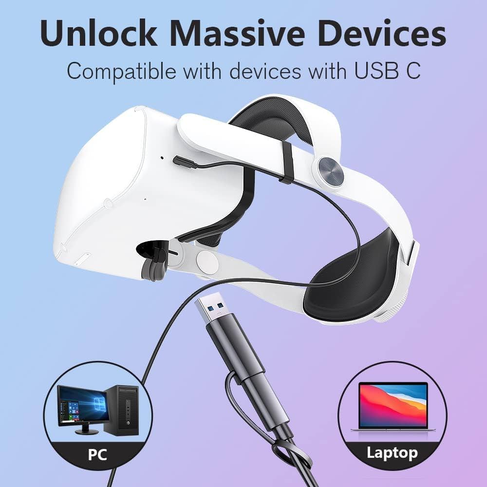 その他  Quest 3 +  Link Cable XZXWZX Link Cable 5M Compatible with Oculus/Meta Quest 3