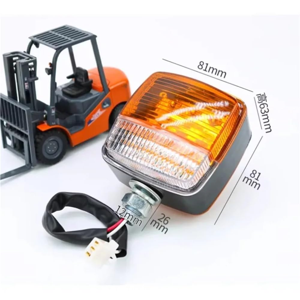 Lot de 2 Feux Avant de Chariot élévateur à LED 2 V-80 V, Clignotants Double Face, Feux de freinage