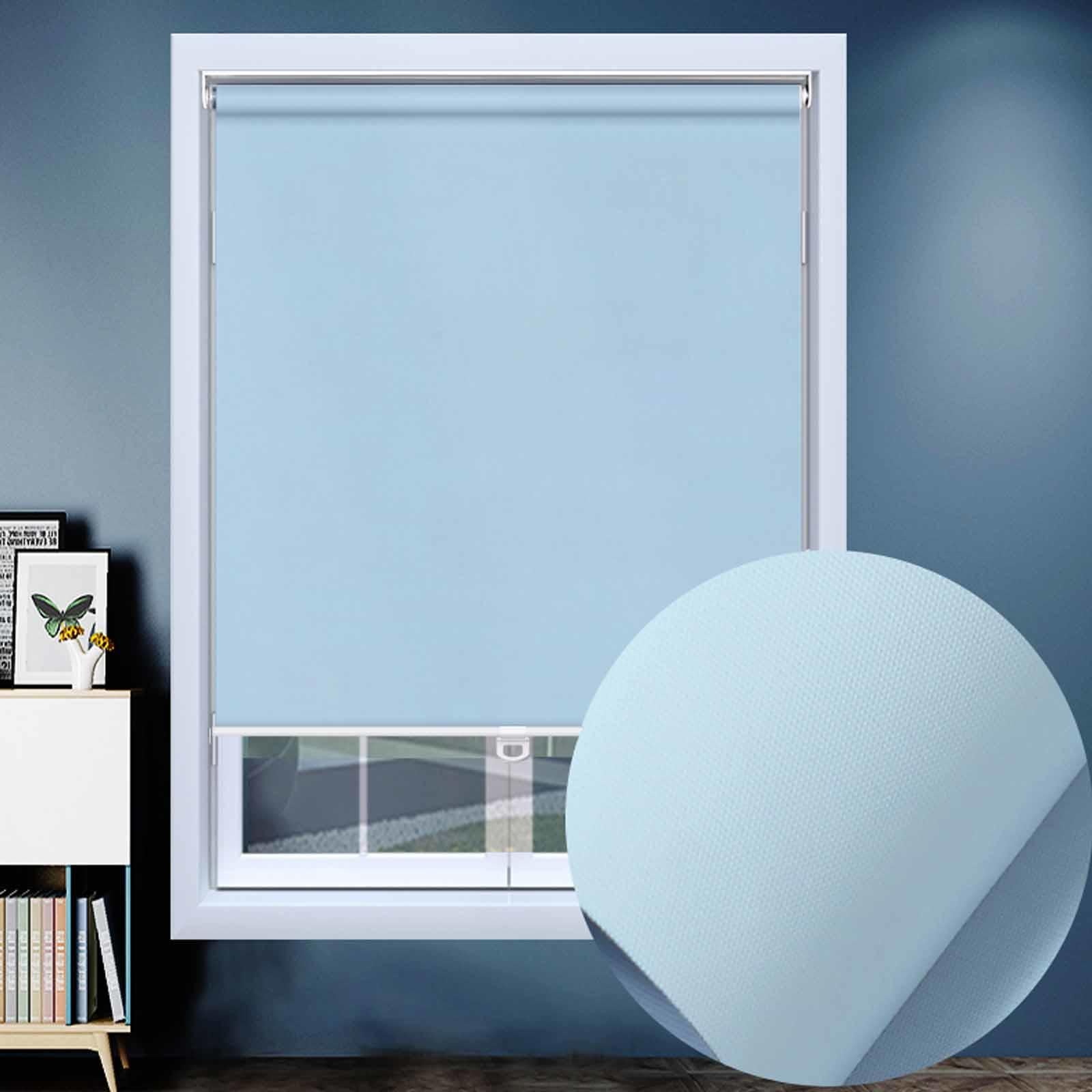 Tenda a rullo oscurante portatile con ventose, dimensioni regolabili da 40 a 150 cm, isolamento temporaneo, ideale per casa, ufficio, viaggi, blu, 100 x 150 cm
