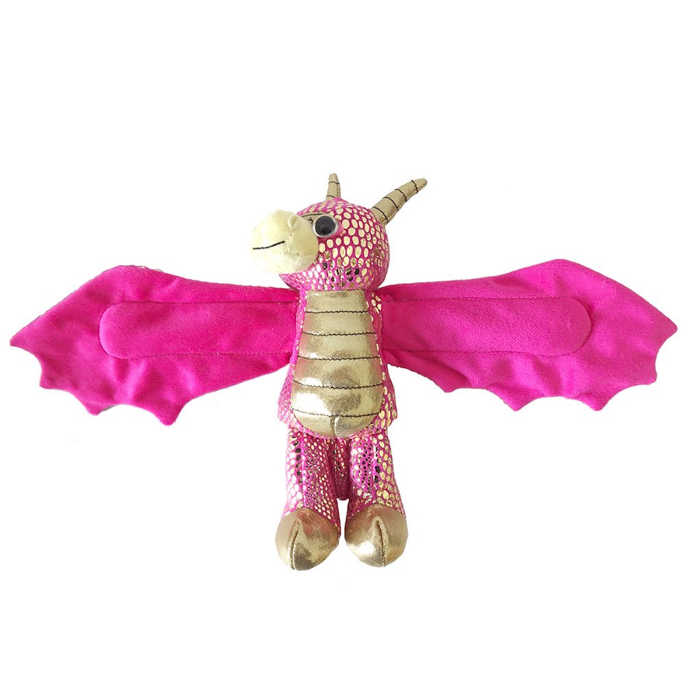 Wild Republic Huggers, Golden Dragon Plush Toy, Slap Bracelet, Stuffed Animal, Kids Toys, 8 inches