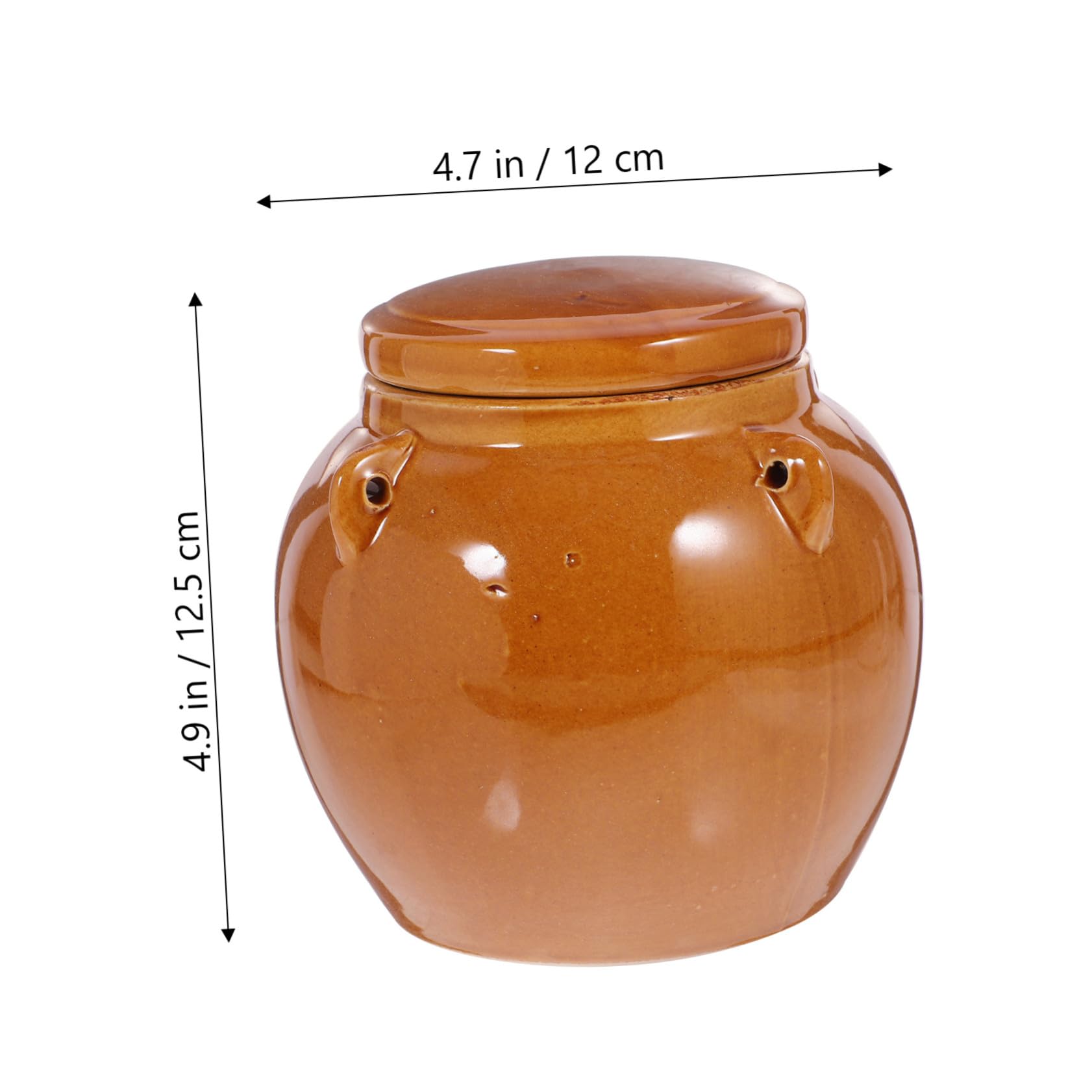 Lurrose Barattolo Retro in Ceramica Coperchio, 800ml, per Conservare Verdure Sottaceto, Sott'olio, Frutta e Cereali