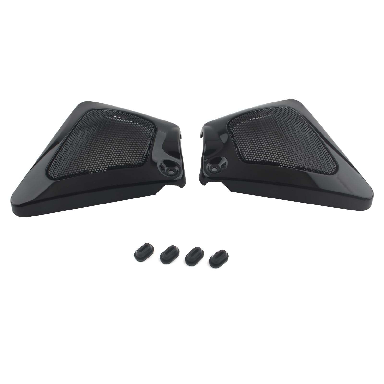 2 protectores de tapa lateral izquierda y derecha para marco de caja de aire negro para Harley V-Rod VRSCA VRSCB 2002-2006