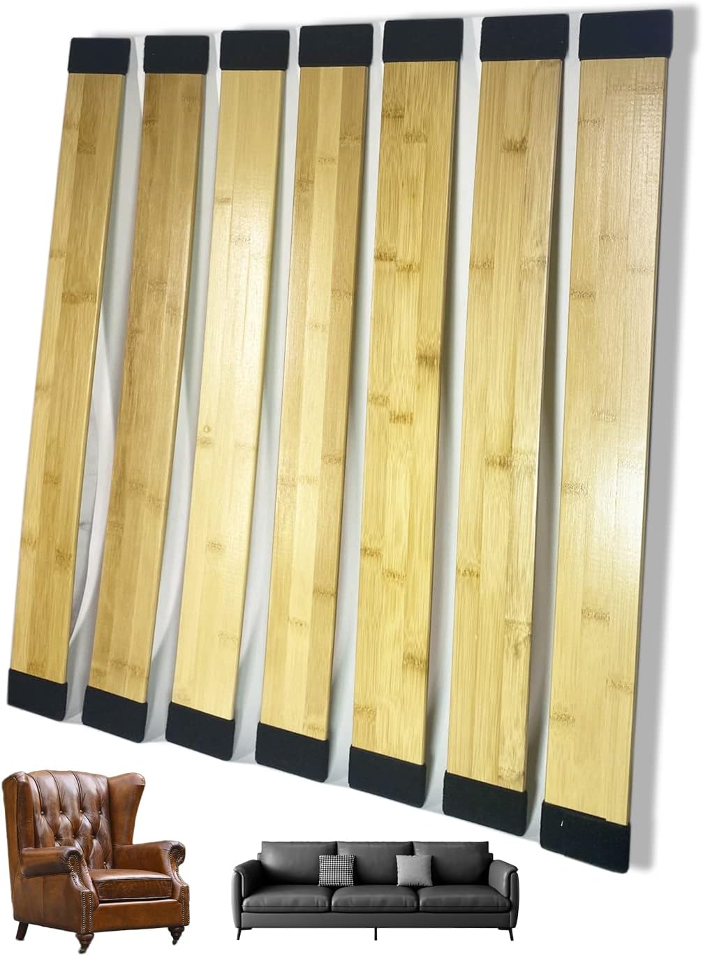 27 * 25 inch Adjustable Couch Cushion Support Thicker Boards Insert Under Sofa Repair- Fix Sagging Furniture Seat (Set of 7) 27 inch