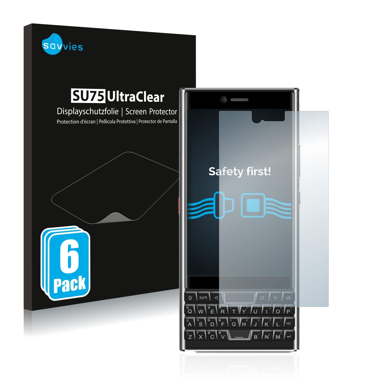 savvies Screen Protector compatible with Unihertz Titan Slim Protection Film Clear 6-Pack