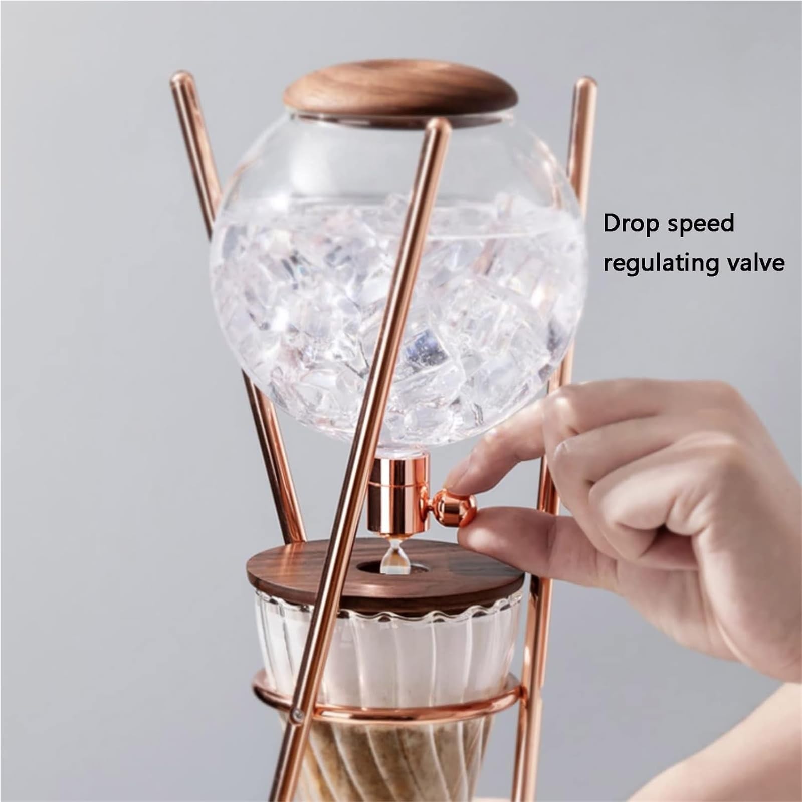 Cafetera Helada De 800 Ml, Torre De Café Frío, Goteador De Velocidad Ajustable, Con Soporte De Acero Inoxidable, Rinde De 6 A 8 Tazas, For El Hogar, Cafetería