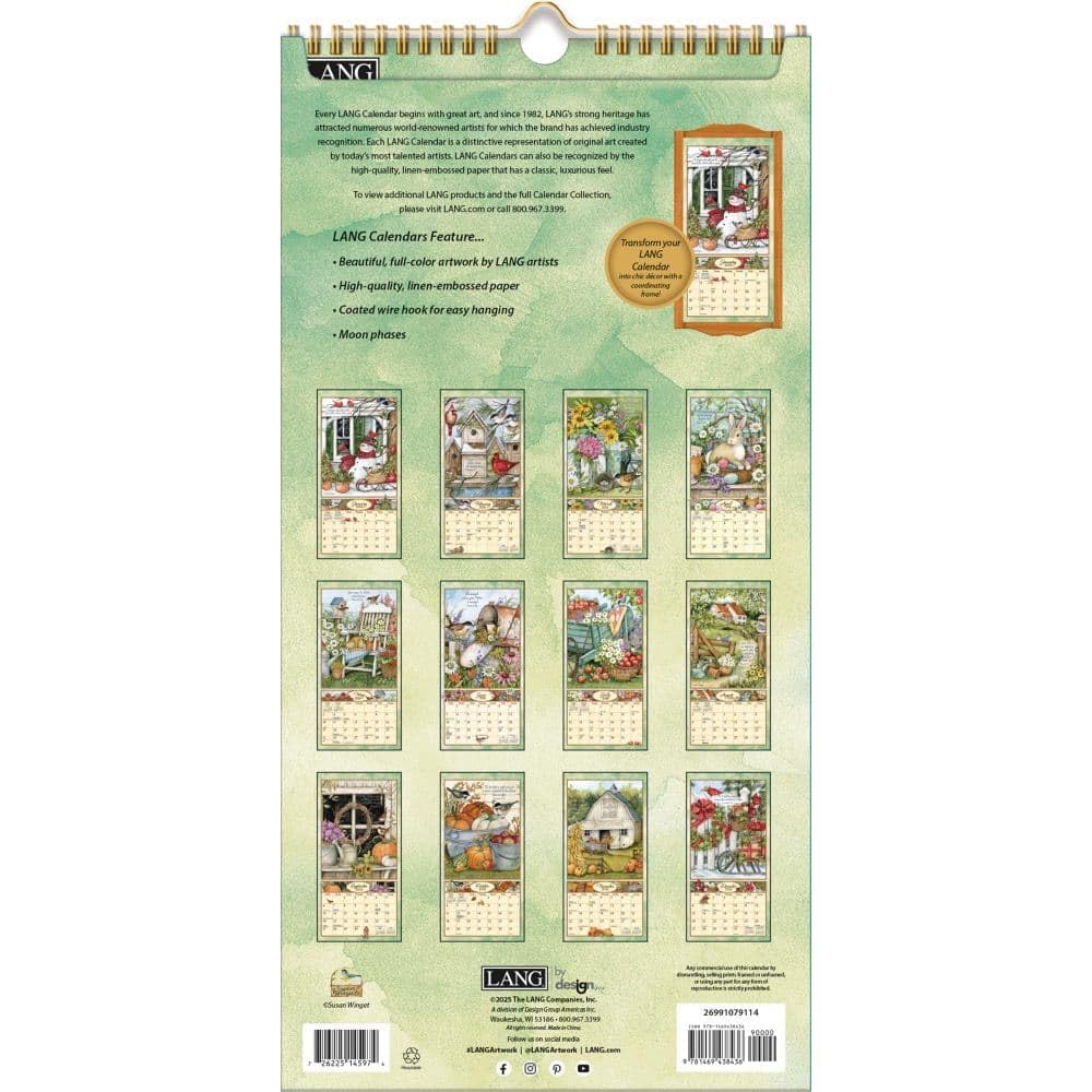 Lang, Bountiful Blessings - Calendario de pared vertical 2026