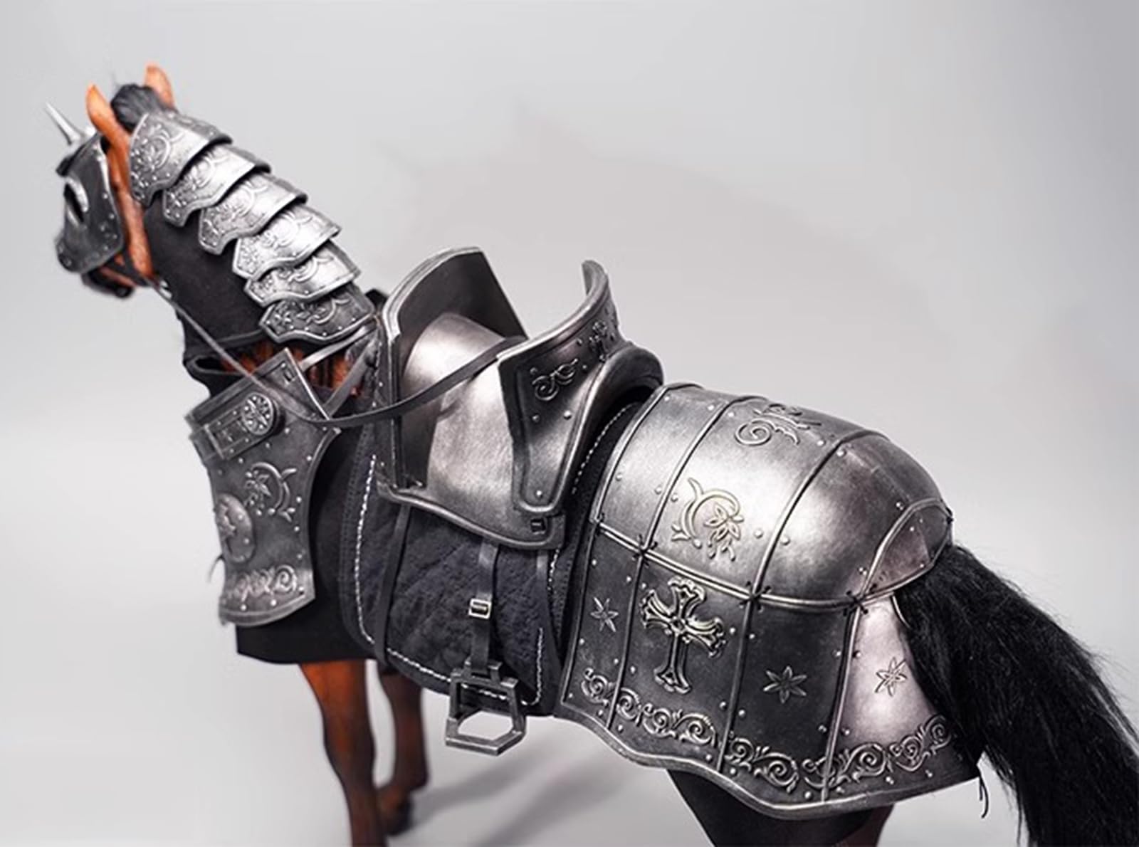 1/6 harnais médiéval, montage rétro créatif avec accessoires selle harnais