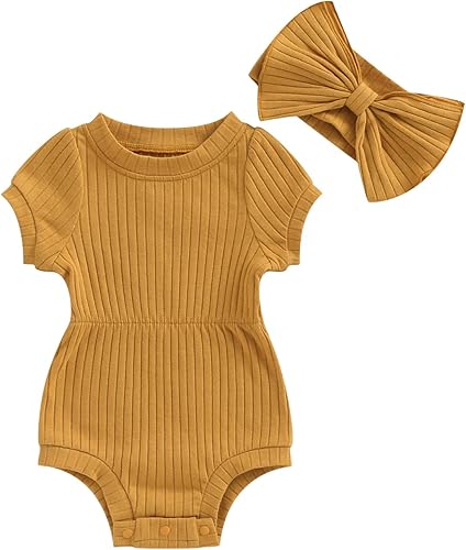 Miniatura 8 de Traje de verano para niña pequeña, sin mangas, acanalado, overol de color liso, pantalones cortos en general, ropa para recién nacidos