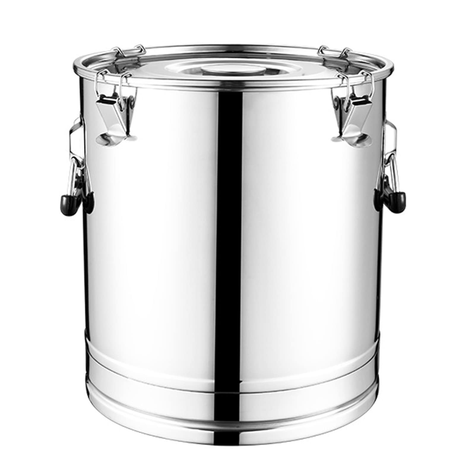 WOTZOV Heavy Duty Round Milk Can 304 Stainless Steel Milk Bucket Water Jug Wine Pail Oil Barrel Tea Canister With Sealed Lid Liquid Solid Storage,55L，25L