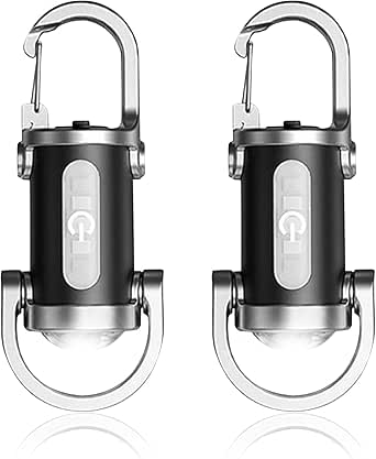 2PCS Portable Mini Keychain Flashlight, 1200LM Super Bright Rechargeable Keychains Light, Compact Waterproof Torch Light for Outdoor and Daily Use for Camping, Hiking, Emergency