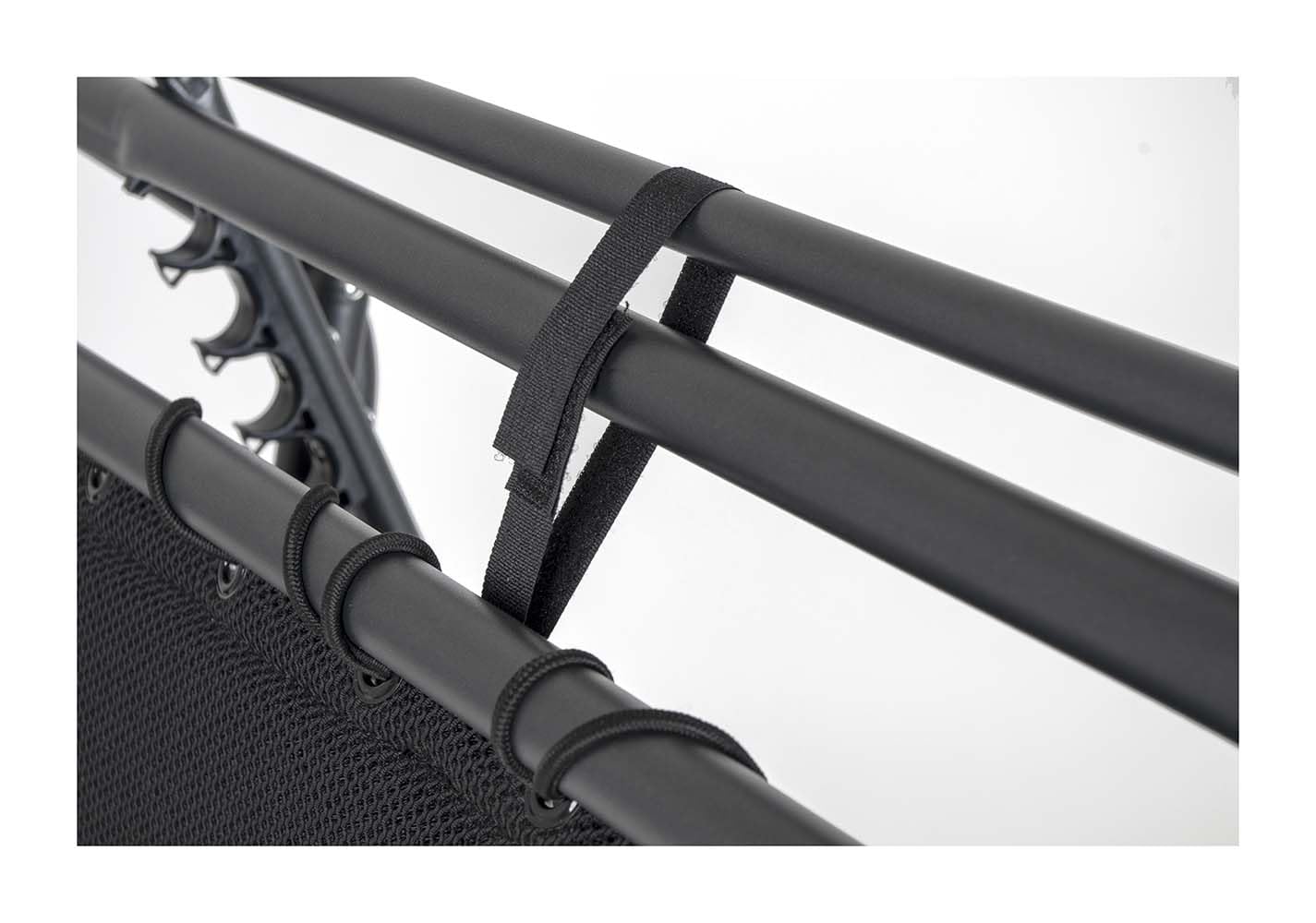 Crespo Sonnenliege Liegestuhl AL364 XL Air Deluxe Camping Garten Liege Alu 140kg schwarz