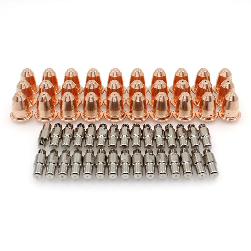 EasyByMall Lot de 60 consommables pour coupe-plasma Trafimet S45, électrodes PD0116-8 et buses PR0110, compatible avec 95136 97994 91814