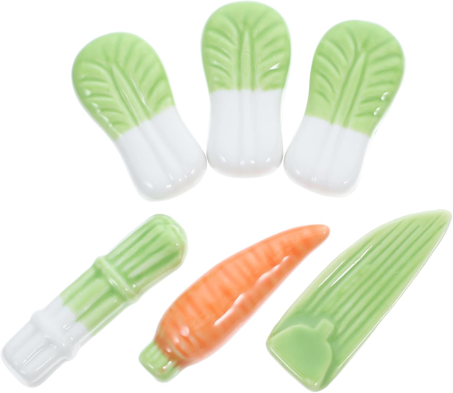 6pcs Vegetable Design Chopstick Holder Spoon Rack Elegant Tableware for Clean Dining present for Friends and Family and Kitchen Accessory