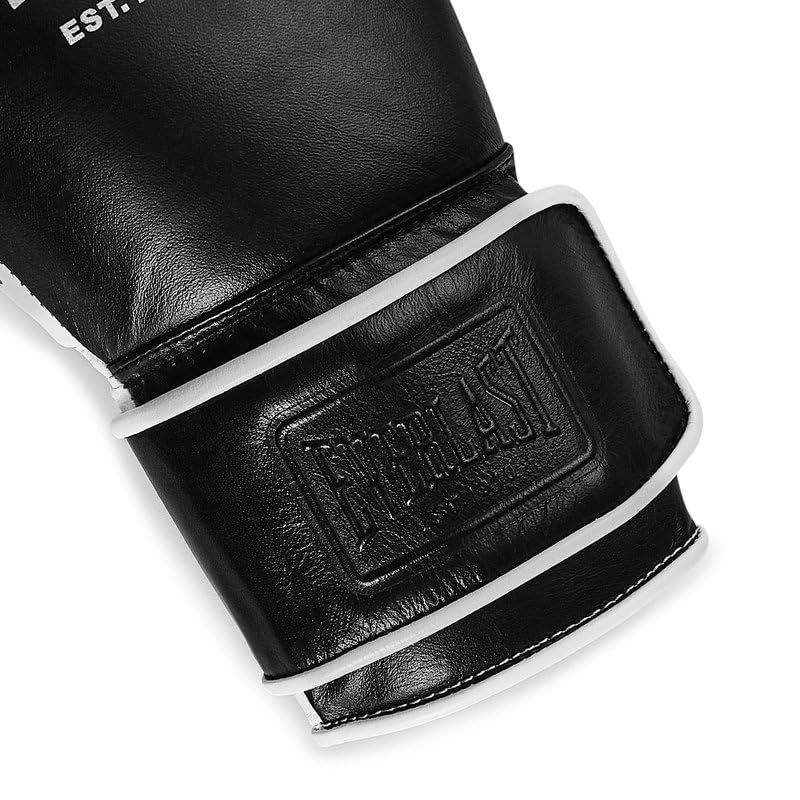 Everlast Powerlock OG Pro Fight 12 oz Boxing Gloves Black/White