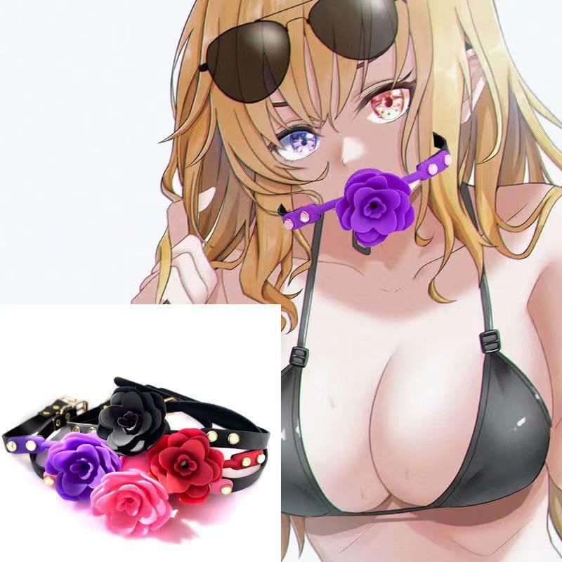 Dudoy&Sexy Rose, Silicone Blob Ball-Boules de bouche(rouge)