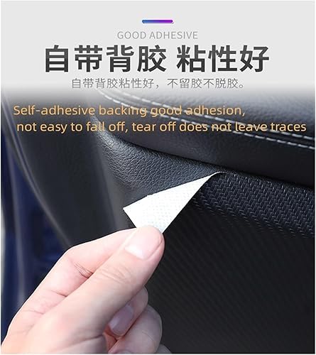 Miniatura 7 de Adhesivos para puerta de auto para Volvo-XC40 2018-2023 para puerta de automóvil, anti-patadas, adhesivo interior, poste antiarañazos (color marrón)