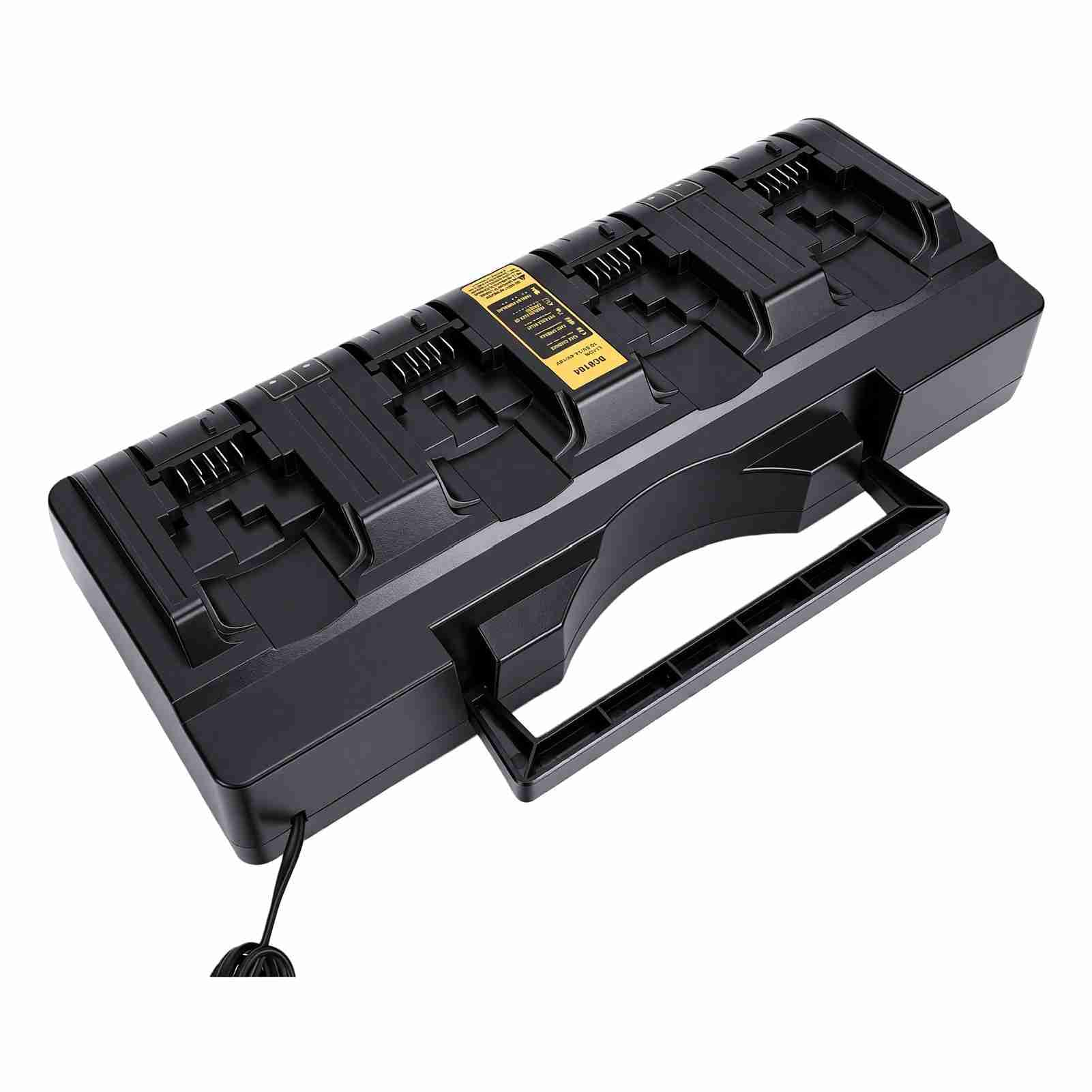 FTVOGUE Caricabatterie a 4 Porte Stazione di Ricarica Rapida 3A | per Struttura in ABS, Protezione da Sovraccarico, Indicatore LED, Utilizzo in Garage per Officina, Maniglia