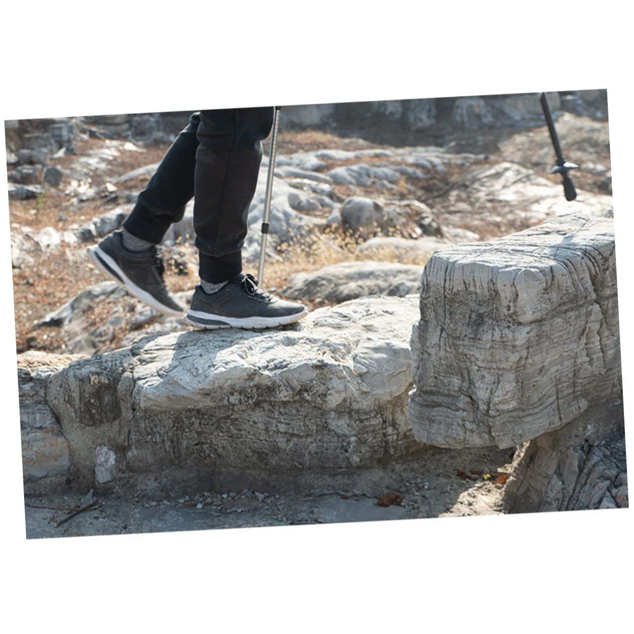 DINHEAROM Hiking Sticks End Covers 8 Pcs Trekking Cane Tip Protectors Sturdy Rubber Tips for Walking Poles