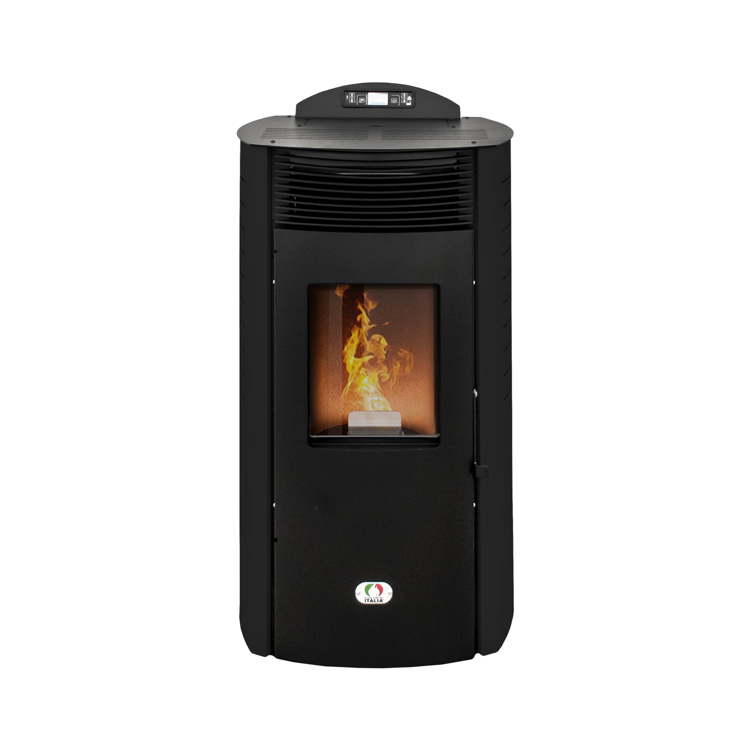 STUFE A PELLET ITALIA Siberia Aria New 18 KW Doppia Canalizzazione - Stufa ad Aria Ventilata Efficienza 91% Scalda 180m² Autonomia 30H Programmabile 5 Velocità e Potenze Garanzia 24 Mesi Nero
