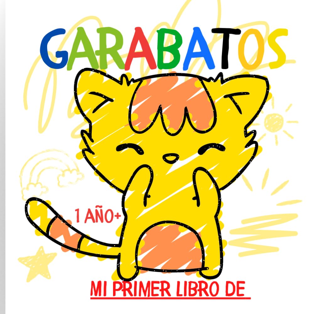 Mi Primer Libro De Garabatos.Para niños a partir de 1 año. Libro para colorear animales, alimentos y objetos.: Diseños infantiles sencillos y ... Líneas extragruesas. Formas grandes.