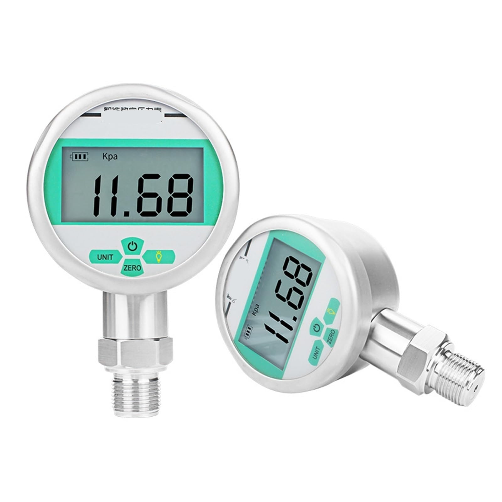 Cyfrowy manometr z wyświetlaczem LCD 0,2 G, tarcza 100 mm, gwint NPT1-2, 0-40 MPa, 0-60 MPa, 0-100 MPa(0-1Mpa)