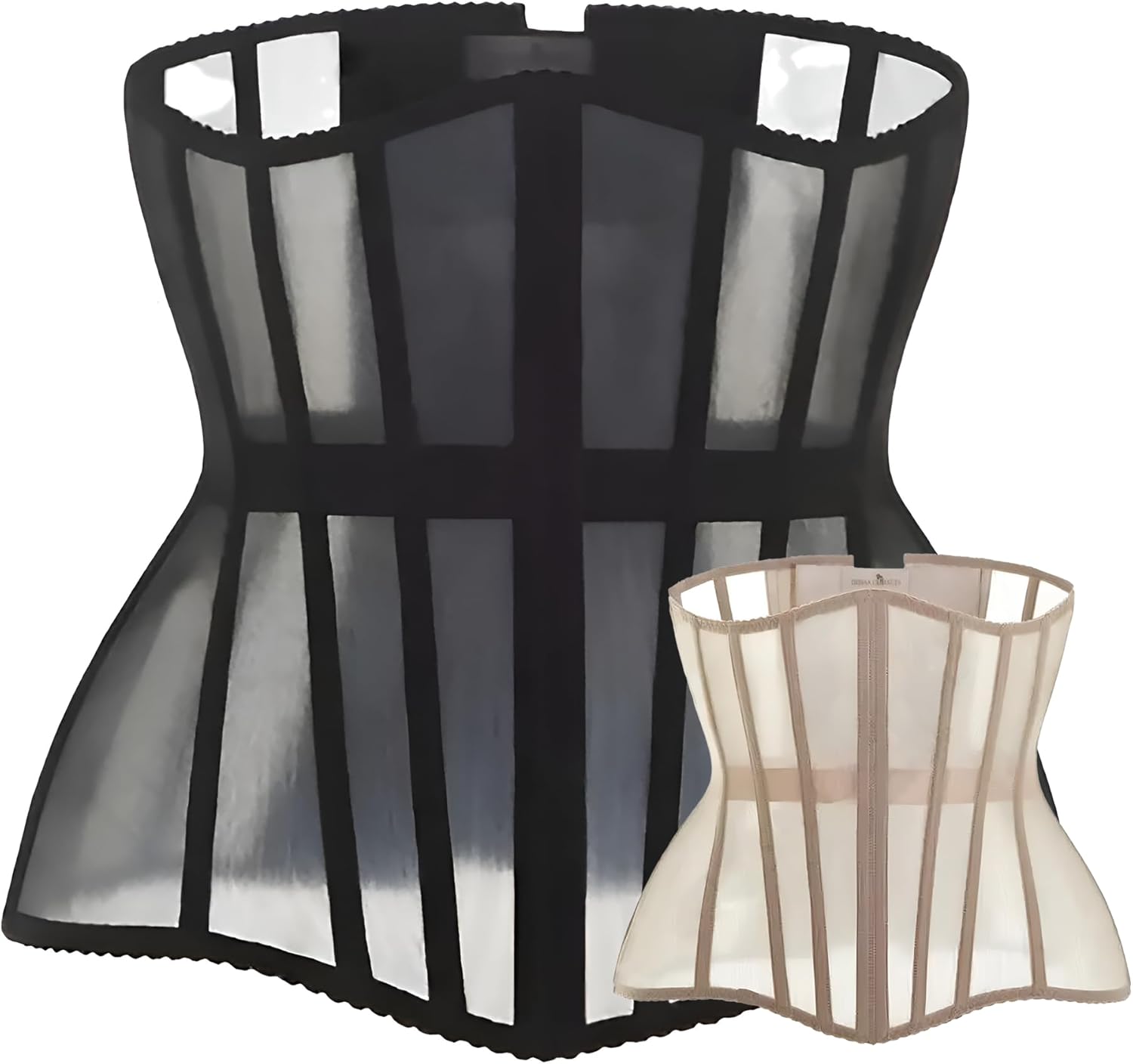 Mesh Corset Waist Trainer for Women - Underbust Corset Lace Up - Waist Cincher Shapewear - Body Shaper