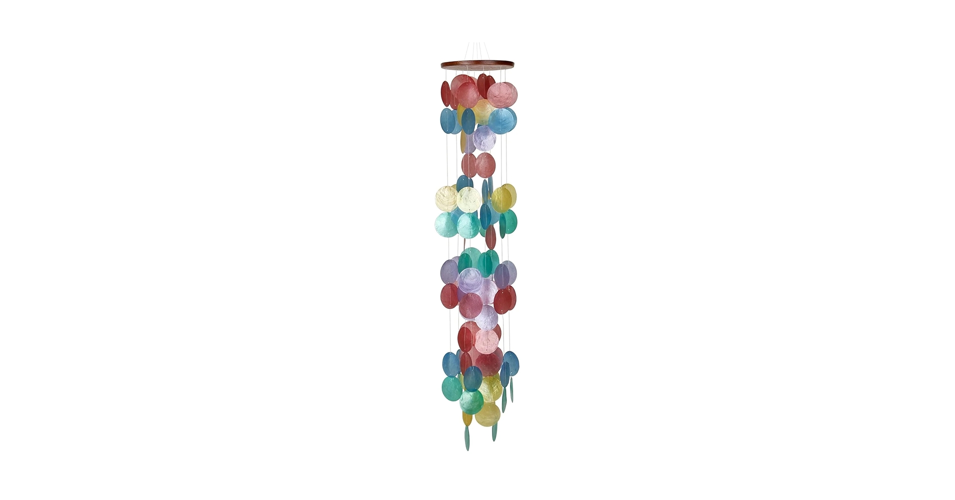 風鈴 woodstock chims capiz rainbow Amazon.com : Woodstock Chimes Capiz Waterfall Wind Chime, 40