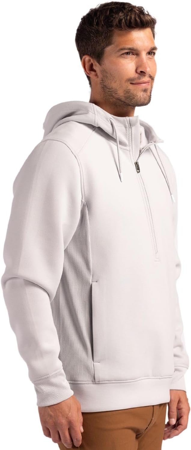 Cutter & Buck Roam Eco Half Zip Recycled Mens Hooded Pullover - Image 3