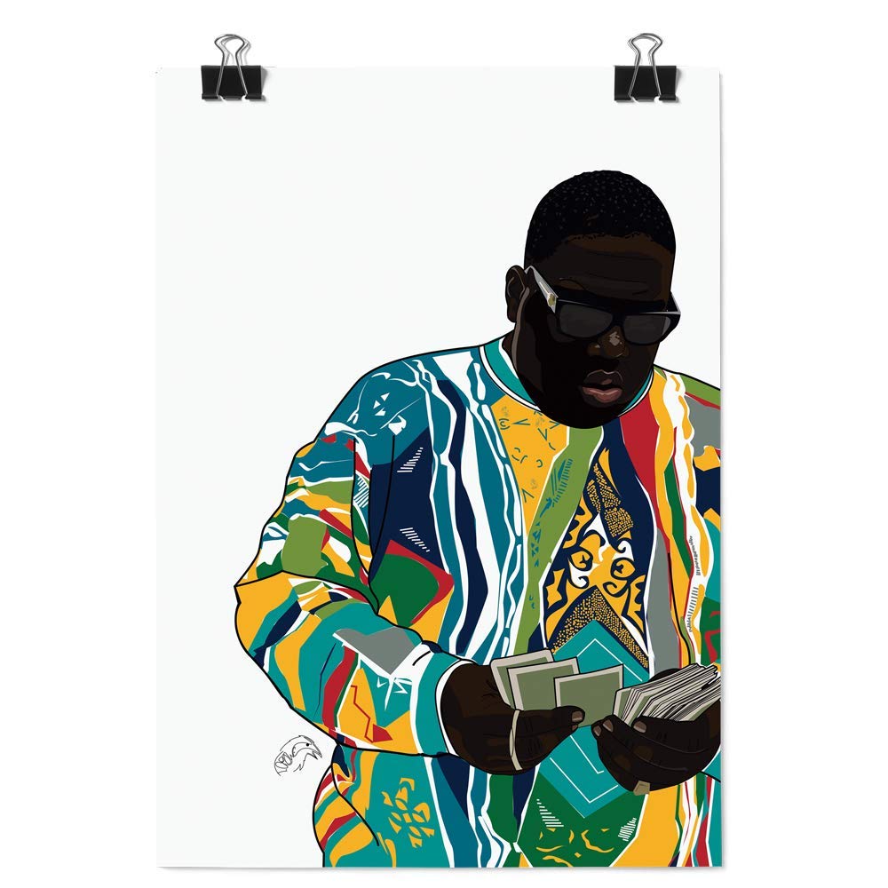 T.CROWE Biggie Smalls Unique Inspired Print Notorious Big Hip Hop Pop Art Artwork Poster Bedroom Home Decor (A1 Print) A1