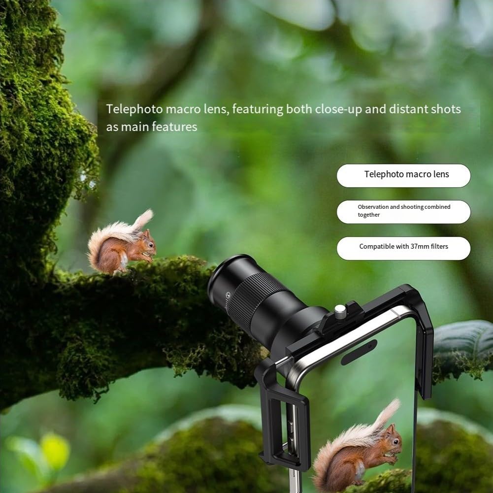 Teleobiettivo macro Tm6x 6x con lunghezza focale di 150 mm per smartphone fotografia e birdwatching viaggi riprese all'aperto colore nero