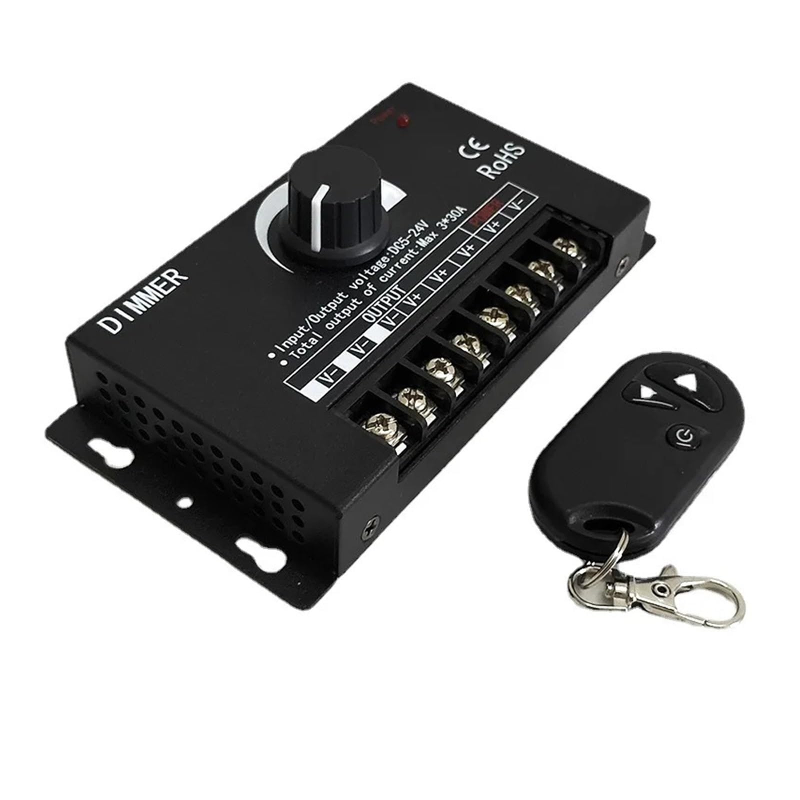 1 Stück / 1 Set RF LED Dimmer DC 5 V 12 V 24 V 30 A 90 A Fernbedienung Lichtleiste einzigartige Helligkeit (5 – 24 V, 3 x 30 A RF)